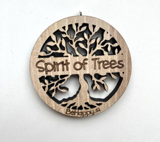 Leseni modni obesek Spirit of Trees, modni nakit, darilo, esence dreves, meditacija, les