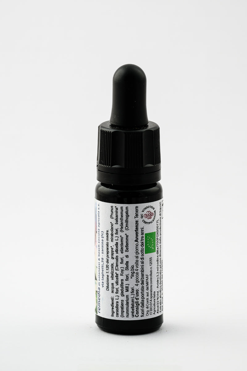 Bachove kapljice, cvetne esence, hrbtna stran, Rescue Remedy so protistresna mešanica, čustvena rešitev za stres, ki deluje kot čustvena tolažba v primeru panike, jeze, tesnobe, šoka, depresije, obupa, melanhonije, nespečnosti, nočnih mor, žalosti, strahov, ugrizov živali in žuželk, zastrupitve, zobobola, migrene, glavobola, bachove esence, ekološke kapljice